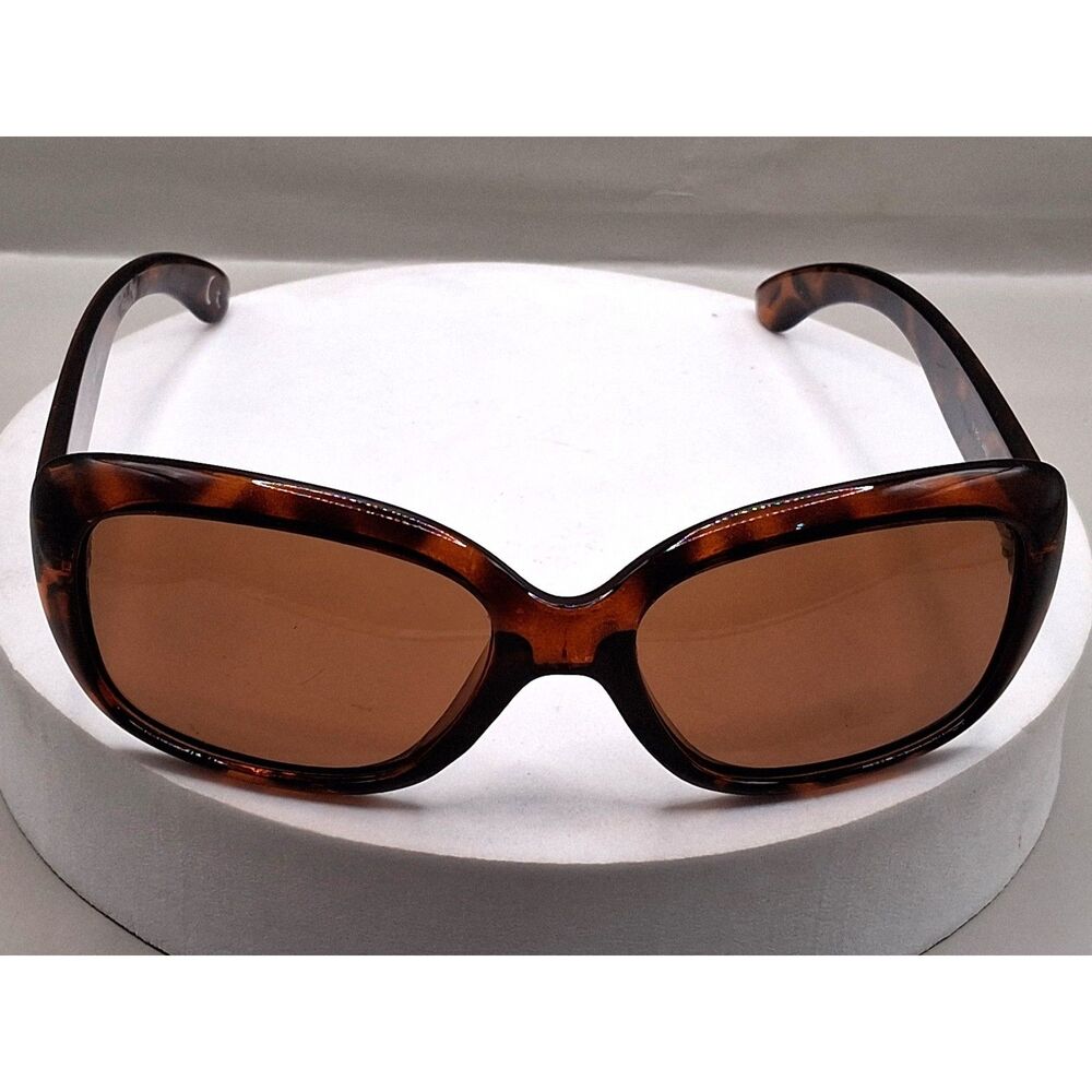 Foster Grant Election Women's Wrap Polarized Amber Brown Sunglasses - Picture 3 of 15